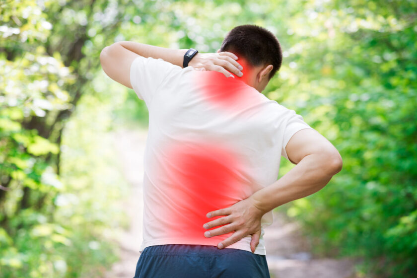 Man struggling with back pain