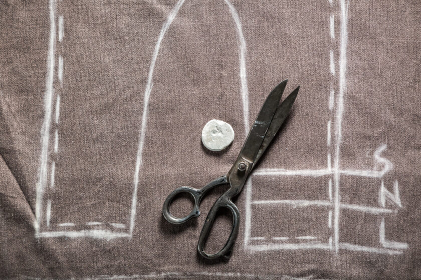 scissors and trousers pattern