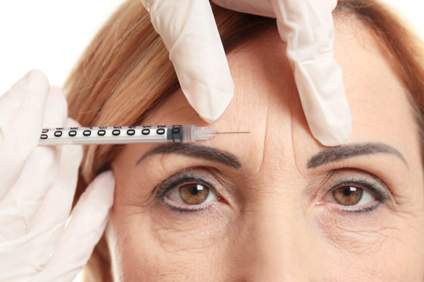 woman getting botox injections
