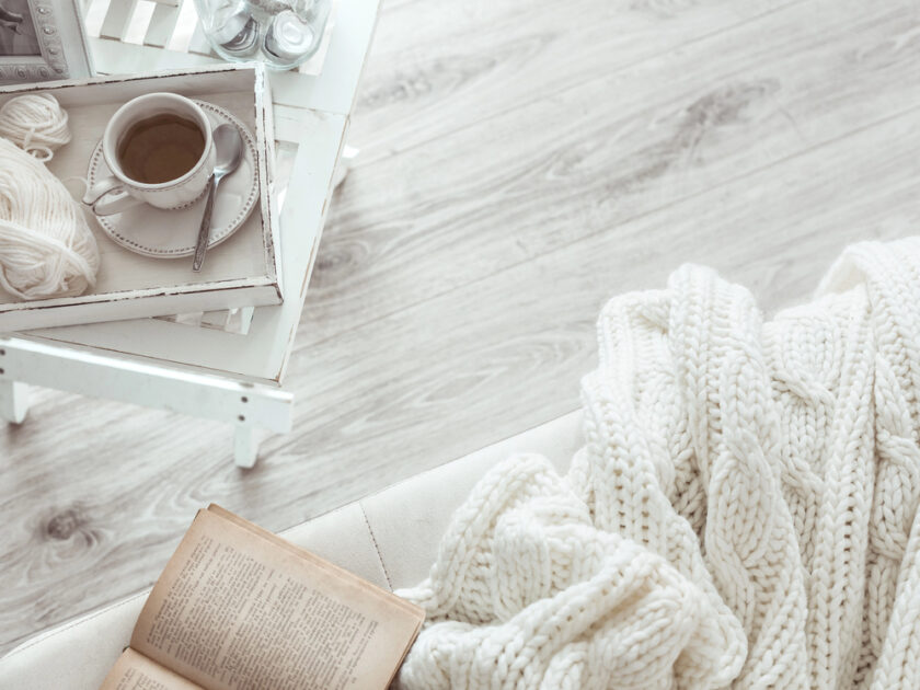 cosy warm space with blankets