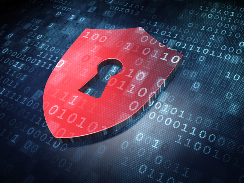 Padlock image with coding around it