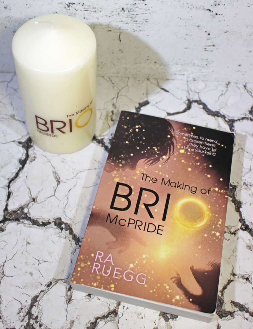 The Making of BRIO McPRIDE by R.A Ruegg front with candle