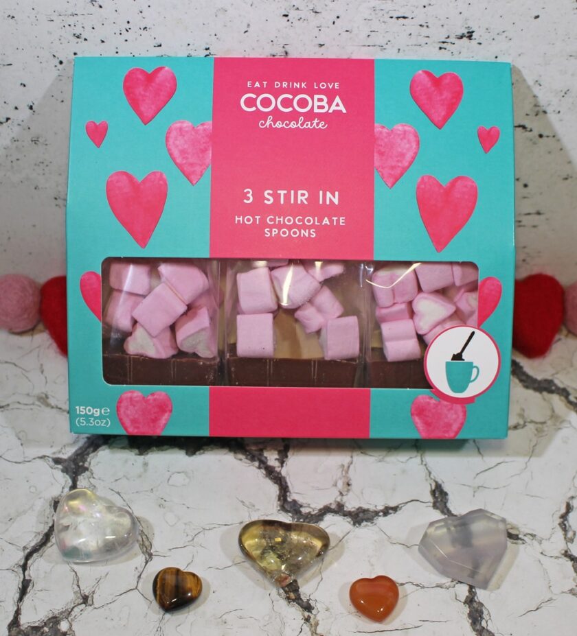 Cocoba Hot Chocolate Sticks Heart Marshmallow Hot Chocolate Spoon Gift Set