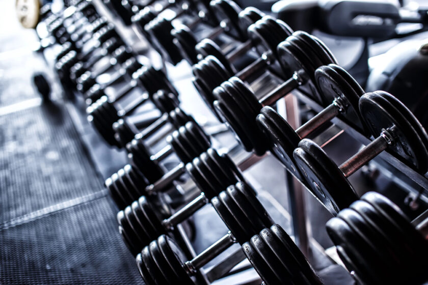 weights at a gym