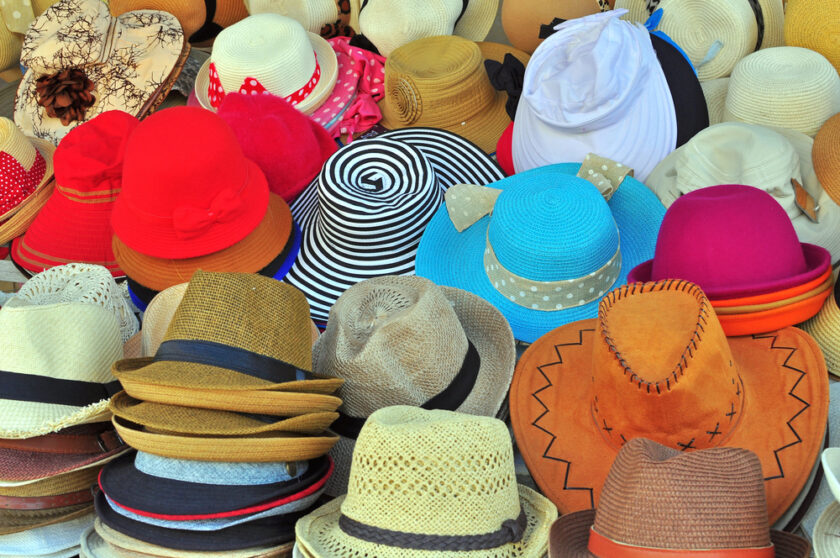 Colourful collection of hats