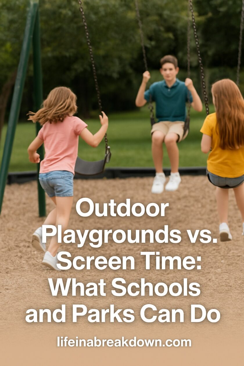 Discover how schools and parks can help kids put down their screens and get outside more with fresh ideas for engaging play and community fun.