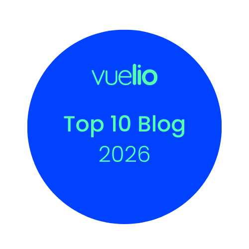Top 10 Vuelio blogs 2026 graphic